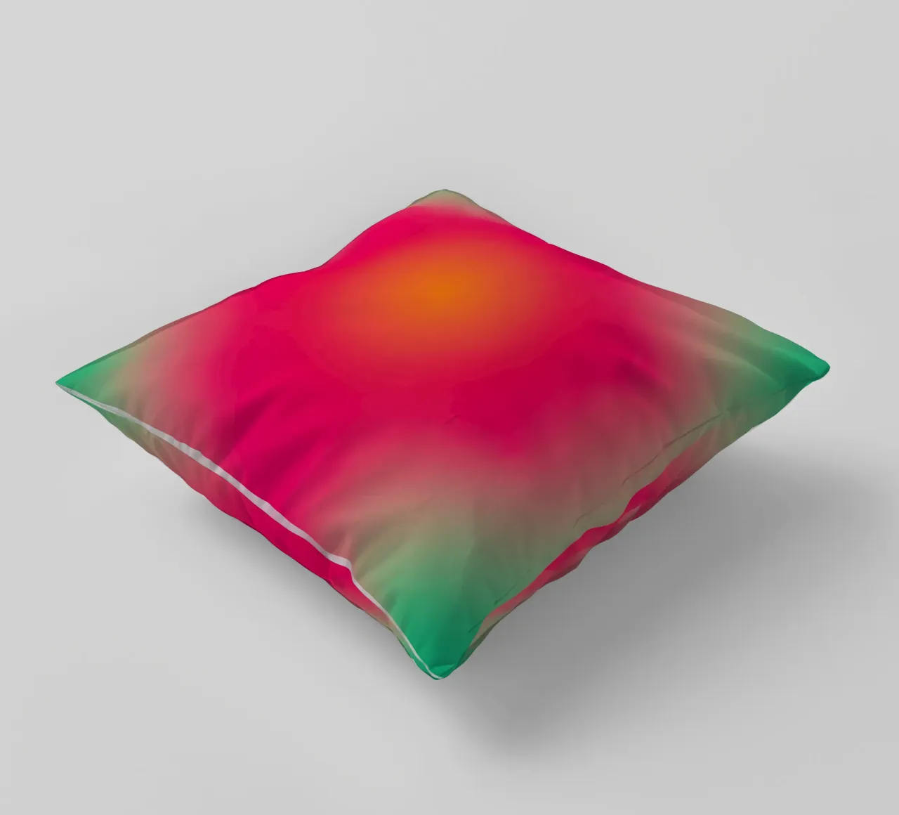 Delicato gradiente papavero verde rosso arancio cuscino da Katja Stehle Design