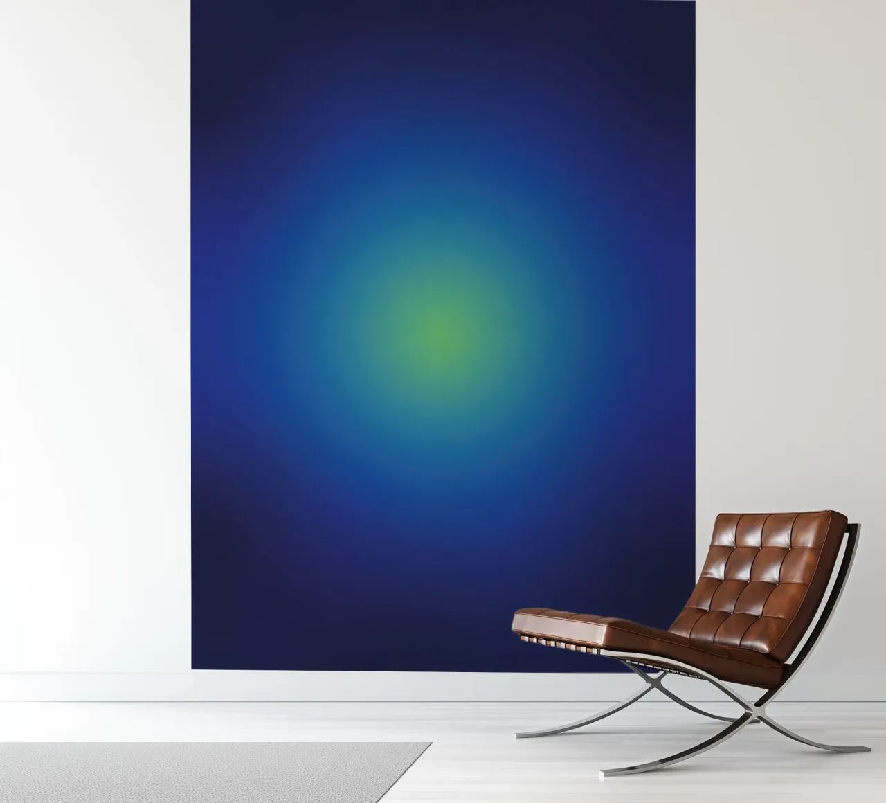 Gentle gradient Night deep blue Aurora photo wallpaper by Katja Stehle Design