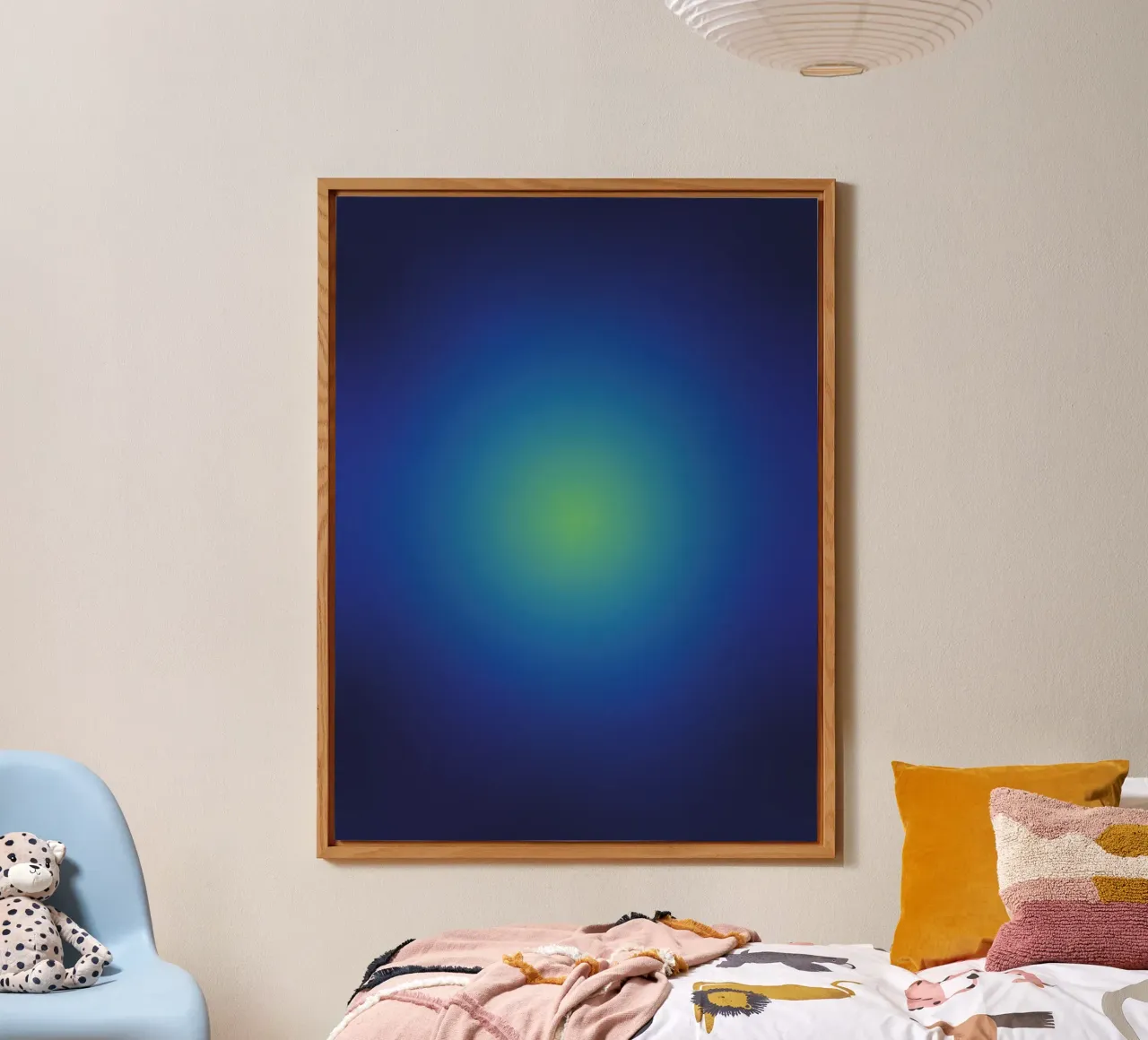 Delicato gradiente Notte blu profondo Aurora alluminio dibond da Katja Stehle Design