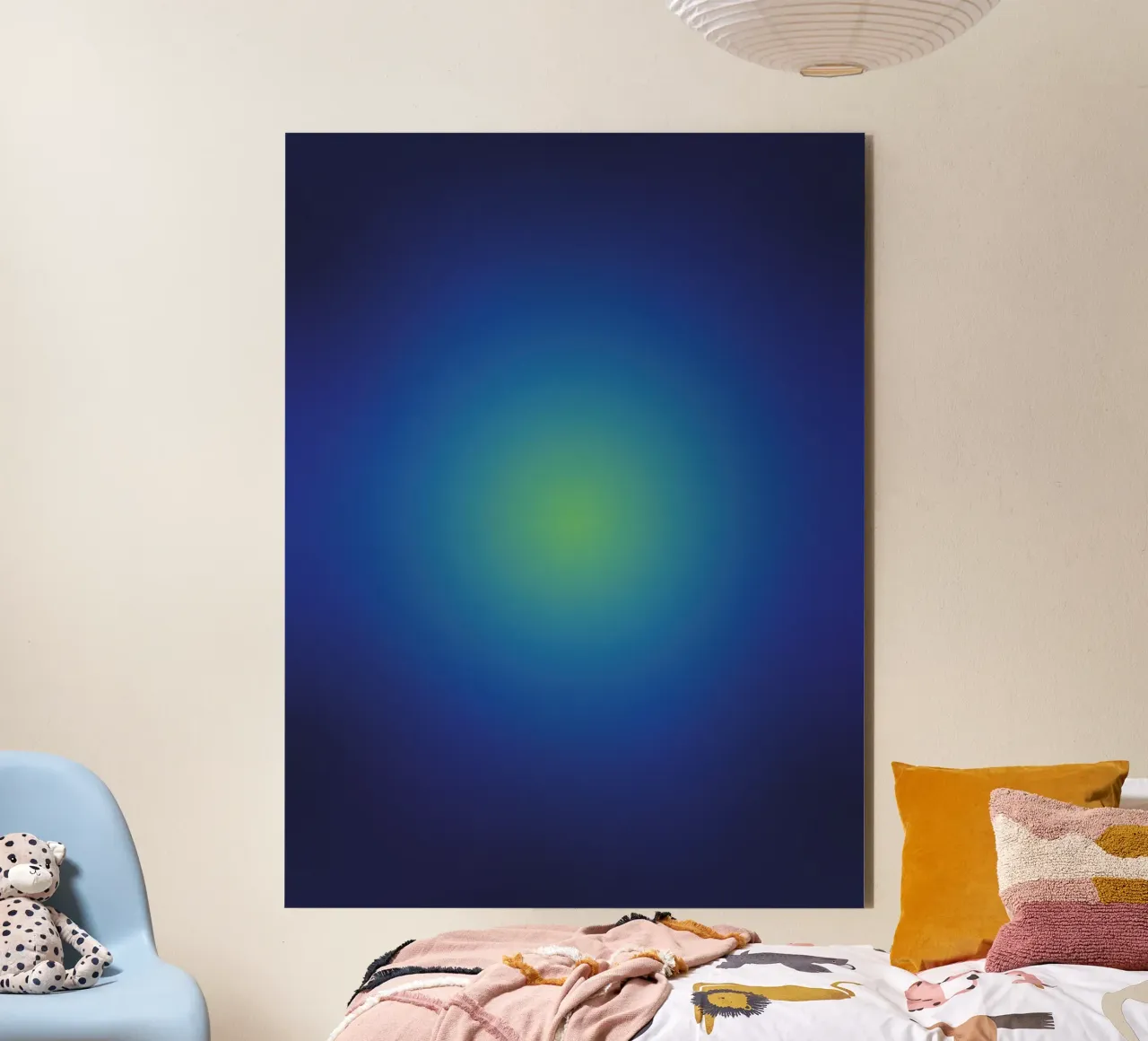 Delicato gradiente Notte blu profondo Aurora alluminio dibond da Katja Stehle Design