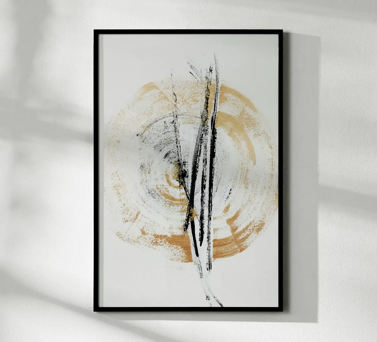 Or et noir abstrait minimal III poster de Ingrid Beddoes