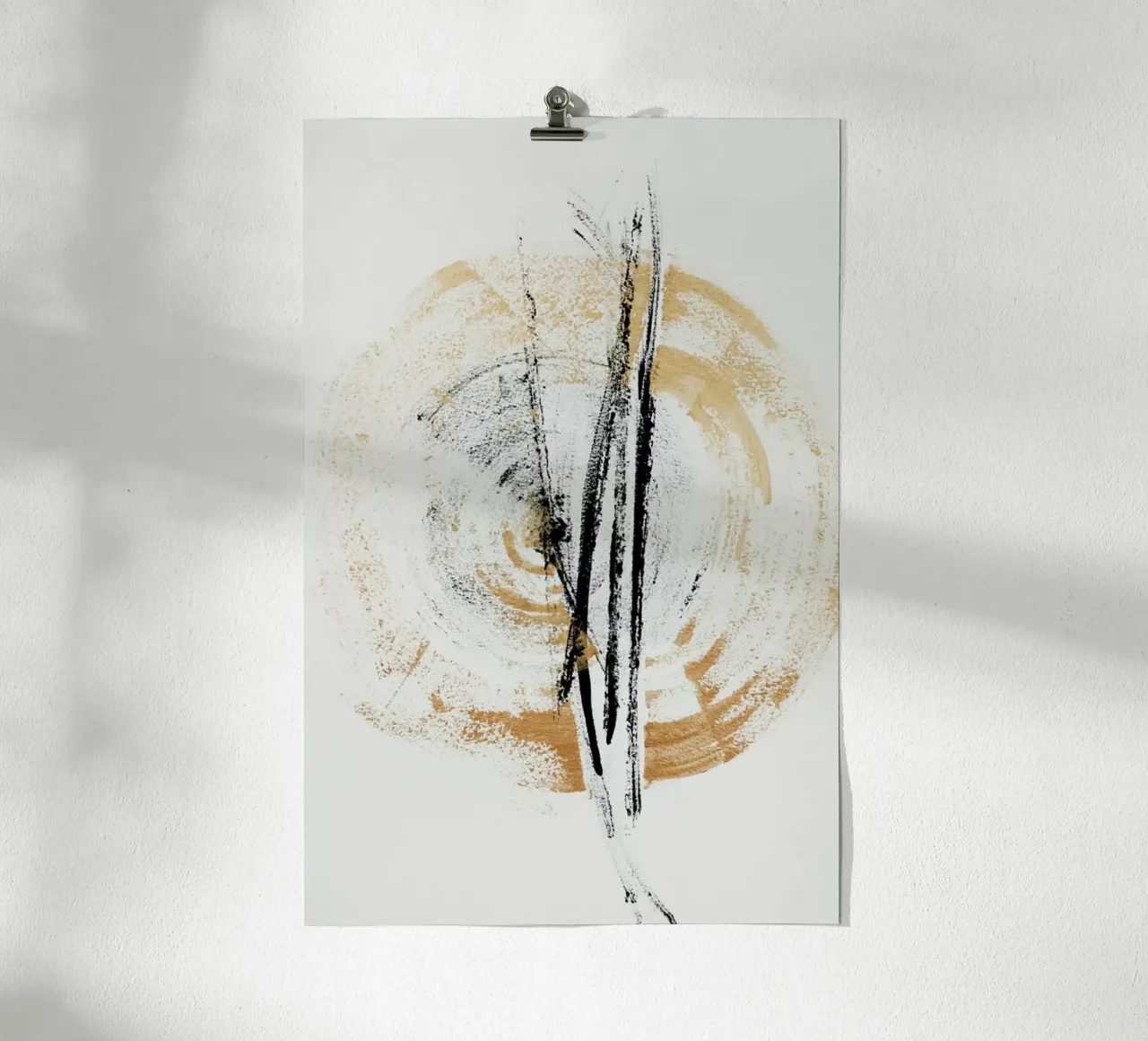 Or et noir abstrait minimal III poster de Ingrid Beddoes
