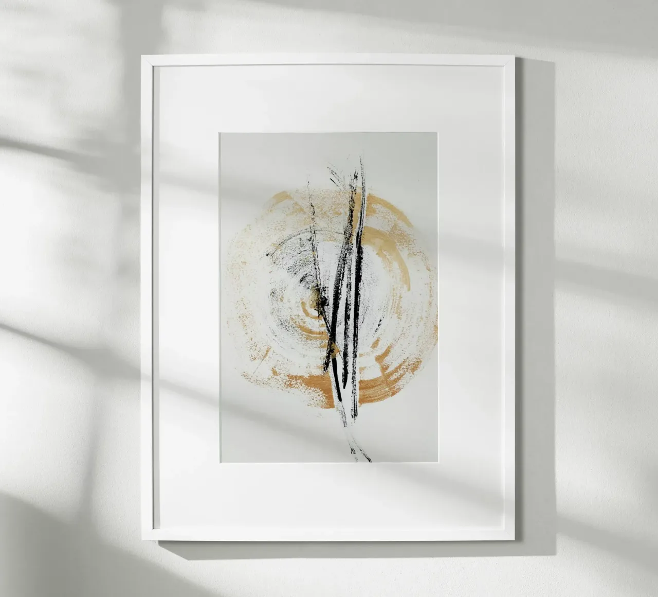 Or et noir abstrait minimal III poster de Ingrid Beddoes