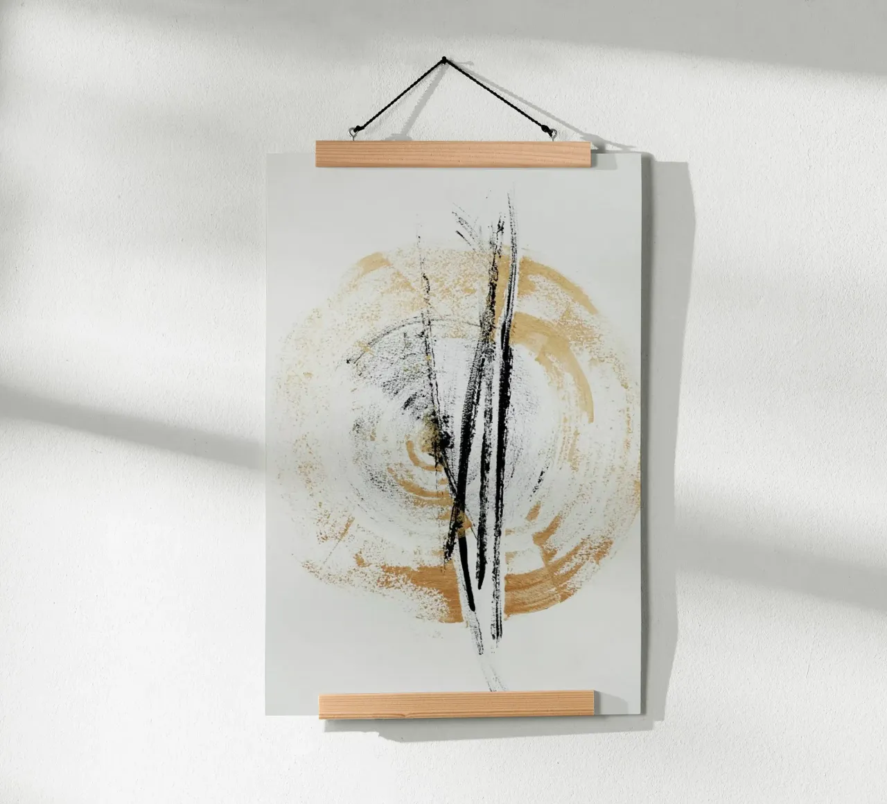 Or et noir abstrait minimal III poster de Ingrid Beddoes