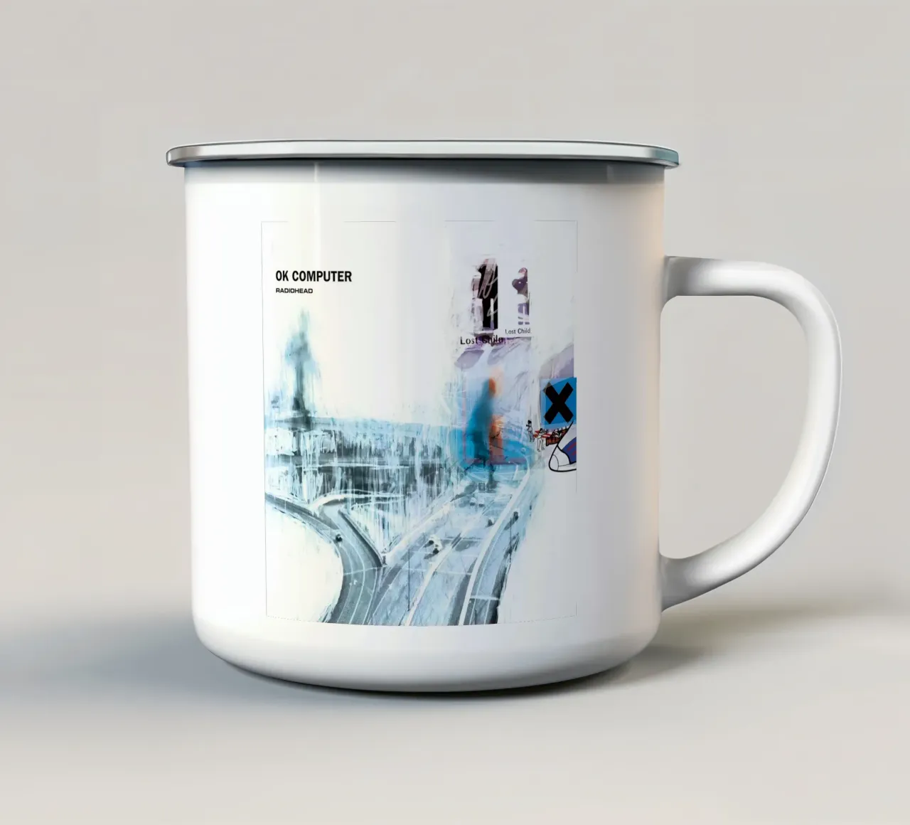 Bambino perduto tazza in smalto da Musc-Fav