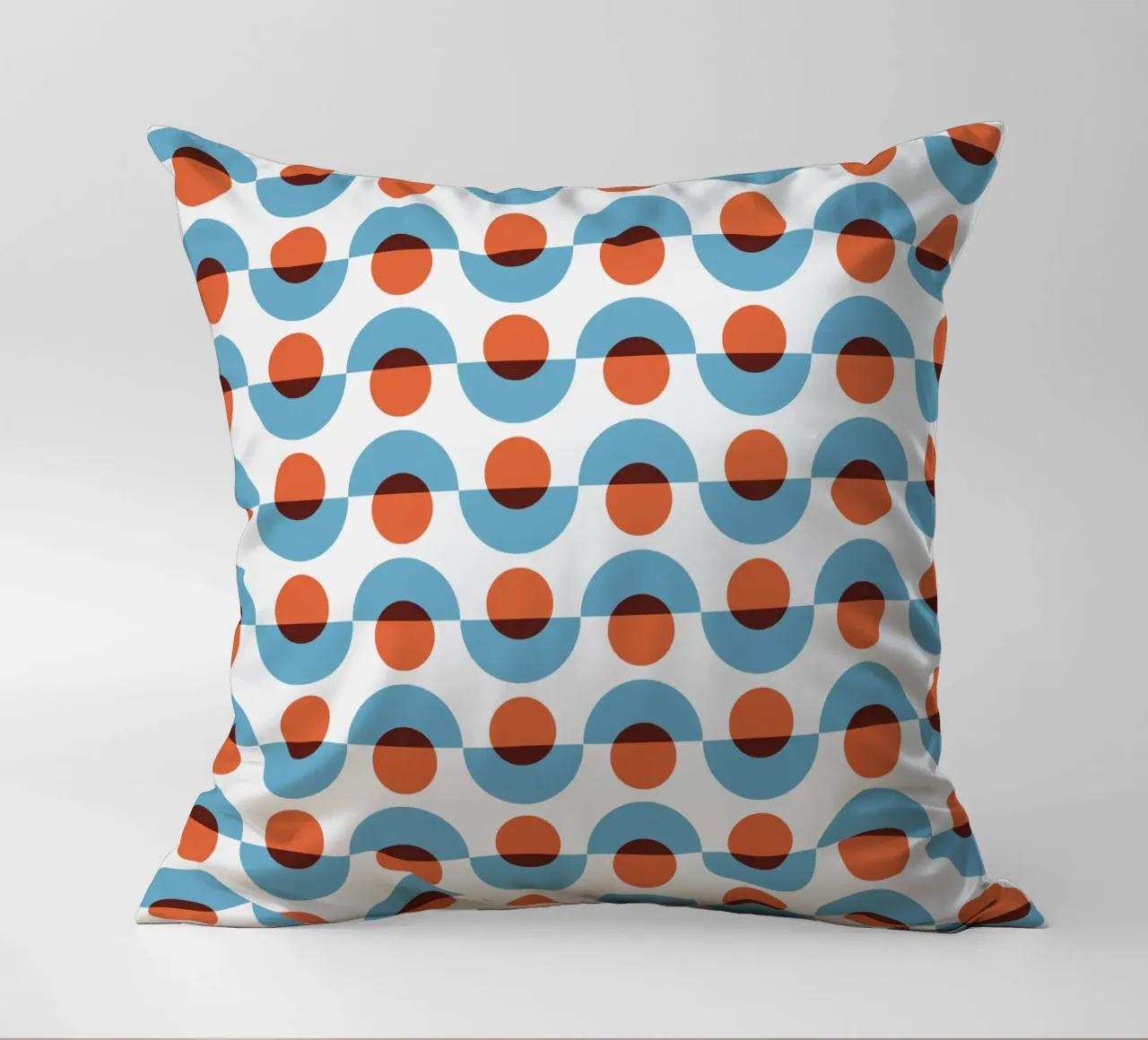 Up and down seamless geometry pattern decorative cushion by Little Dean