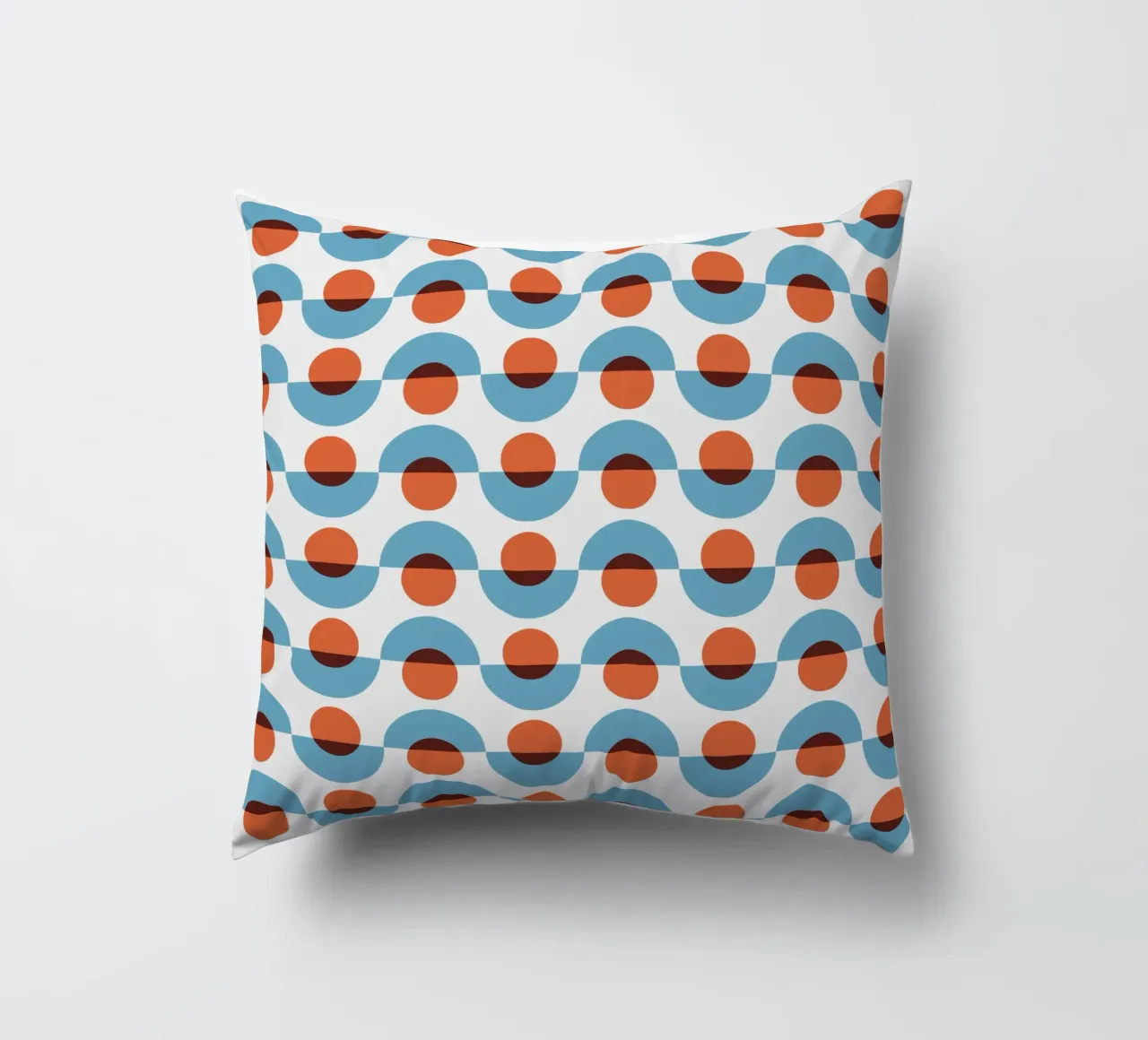 Up and down seamless geometry pattern decorative cushion by Little Dean