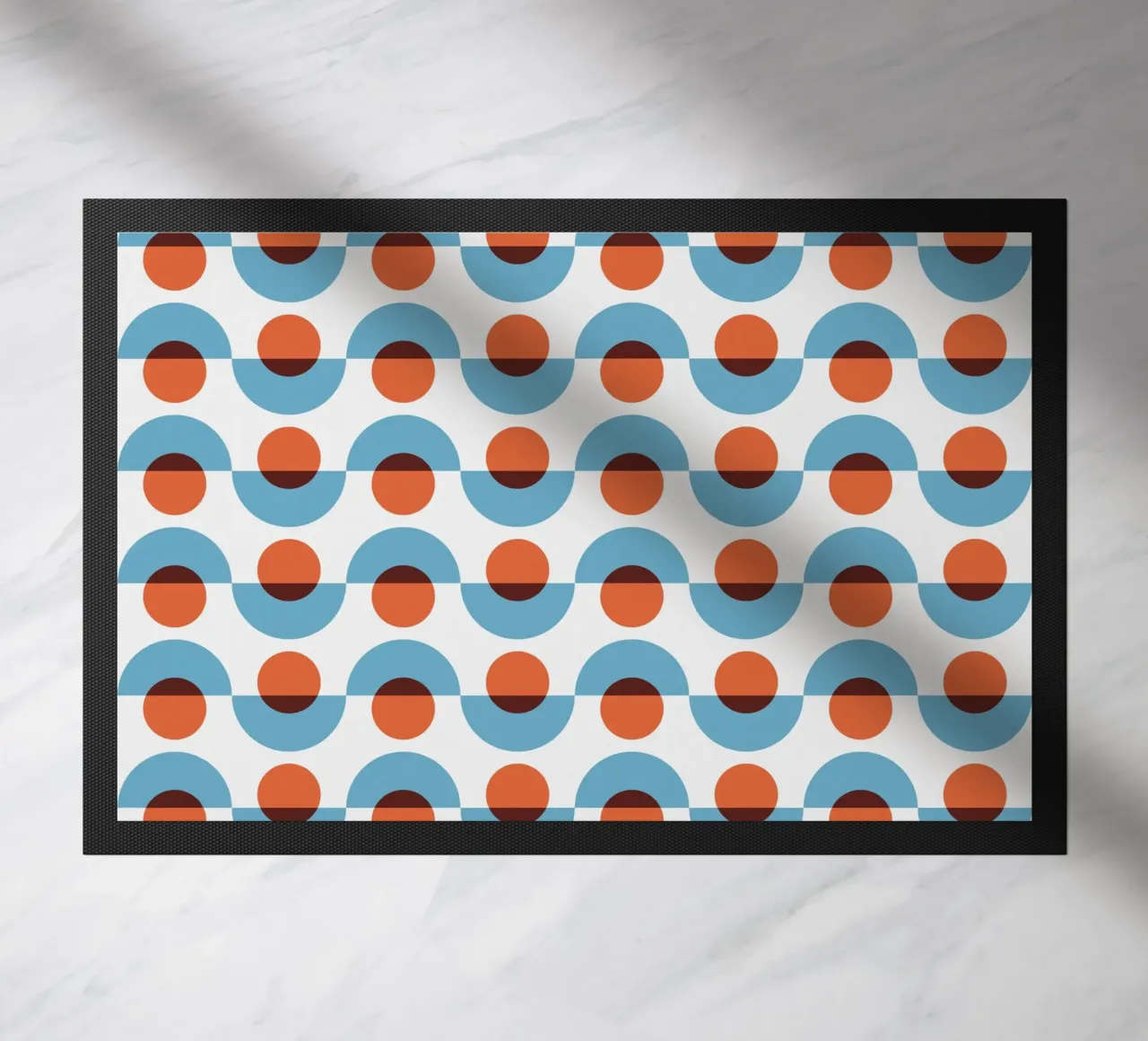 Up and down seamless geometry pattern doormat by Little Dean