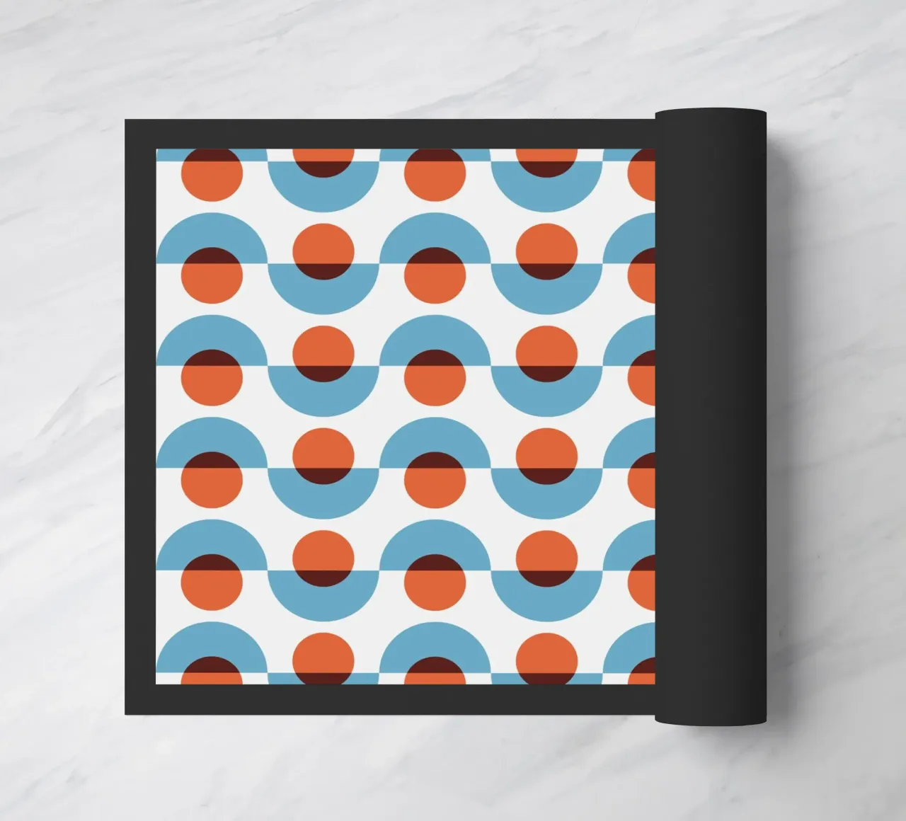 Up and down seamless geometry pattern doormat by Little Dean