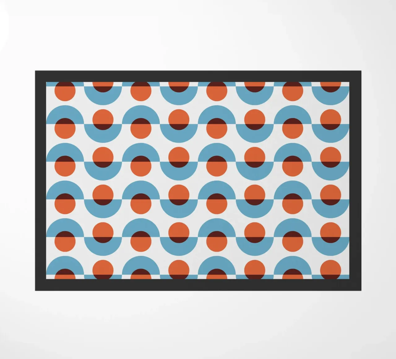 Up and down seamless geometry pattern doormat by Little Dean