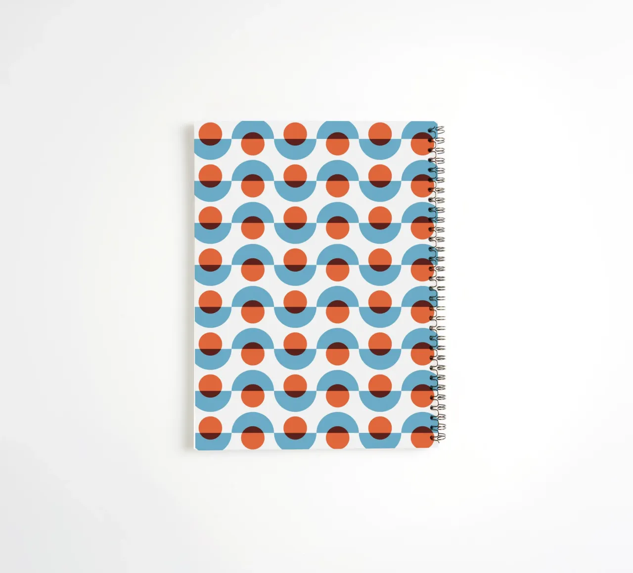 Up and down seamless geometry pattern spiral notebook by Little Dean