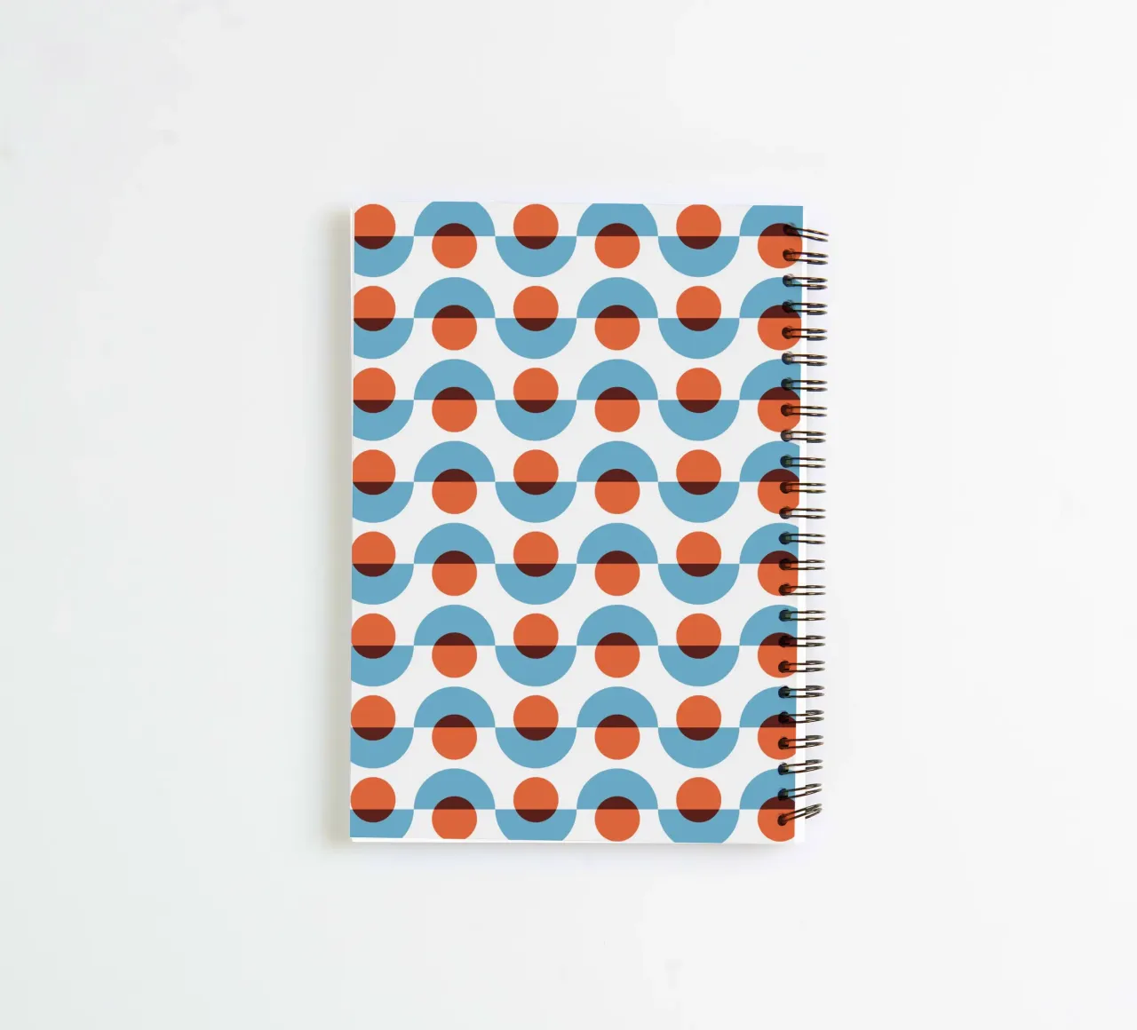 Up and down seamless geometry pattern spiral notebook by Little Dean