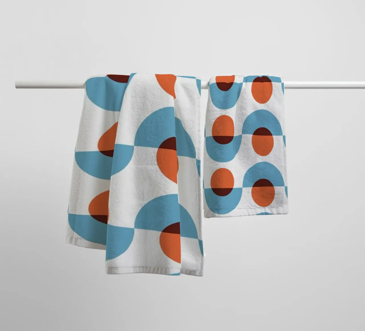 Up and down seamless geometry pattern towel by Little Dean