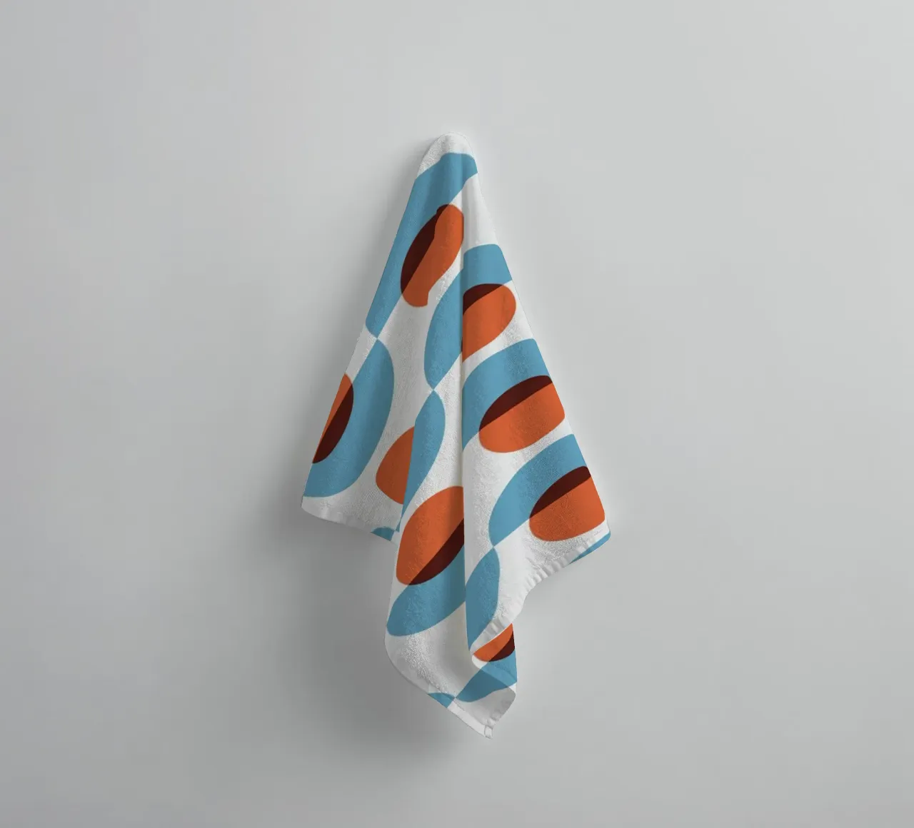 Up and down seamless geometry pattern towel by Little Dean