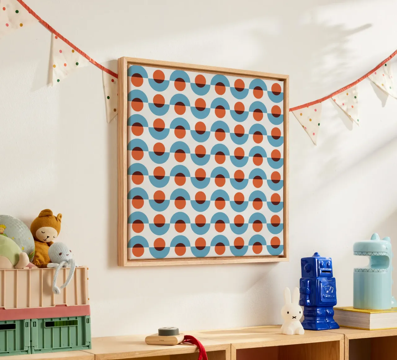 Up and down seamless geometry pattern canvas by Little Dean