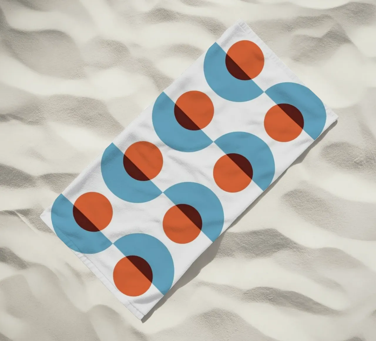 Up and down seamless geometry pattern beach towel by Little Dean
