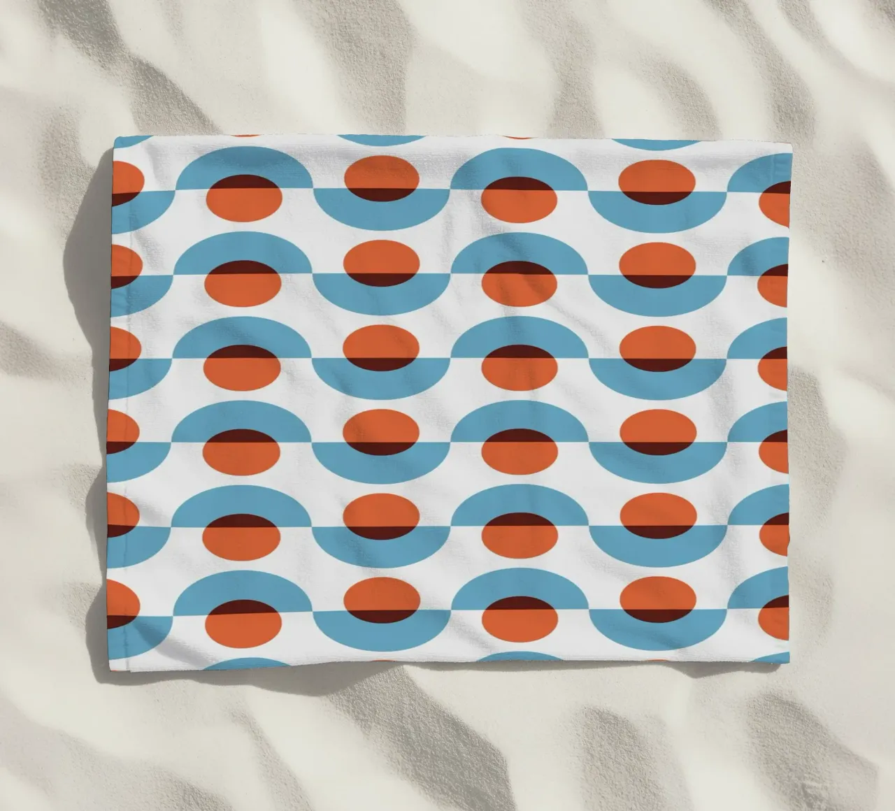 Up and down seamless geometry pattern beach towel by Little Dean