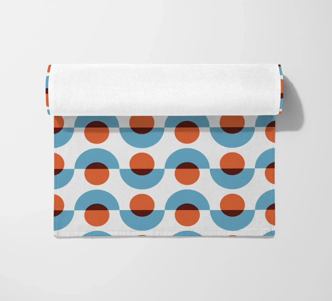 Up and down seamless geometry pattern beach towel by Little Dean