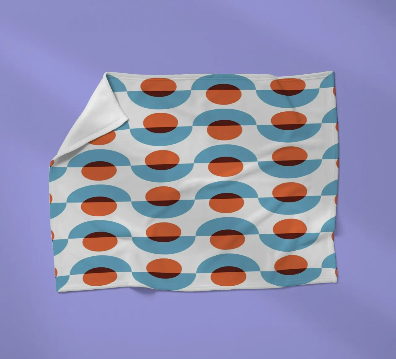 Up and down seamless geometry pattern fleece blanket by Little Dean