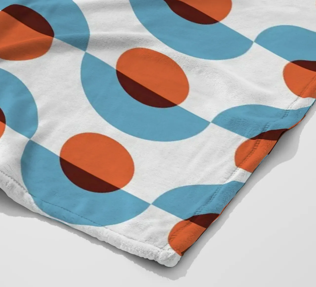 Up and down seamless geometry pattern fleece blanket by Little Dean