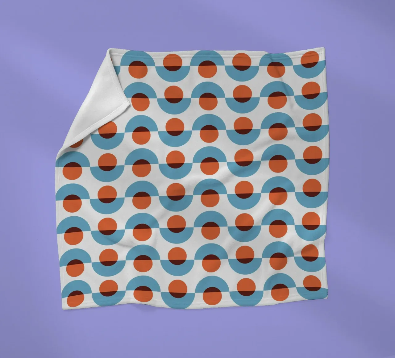 Up and down seamless geometry pattern fleece blanket by Little Dean