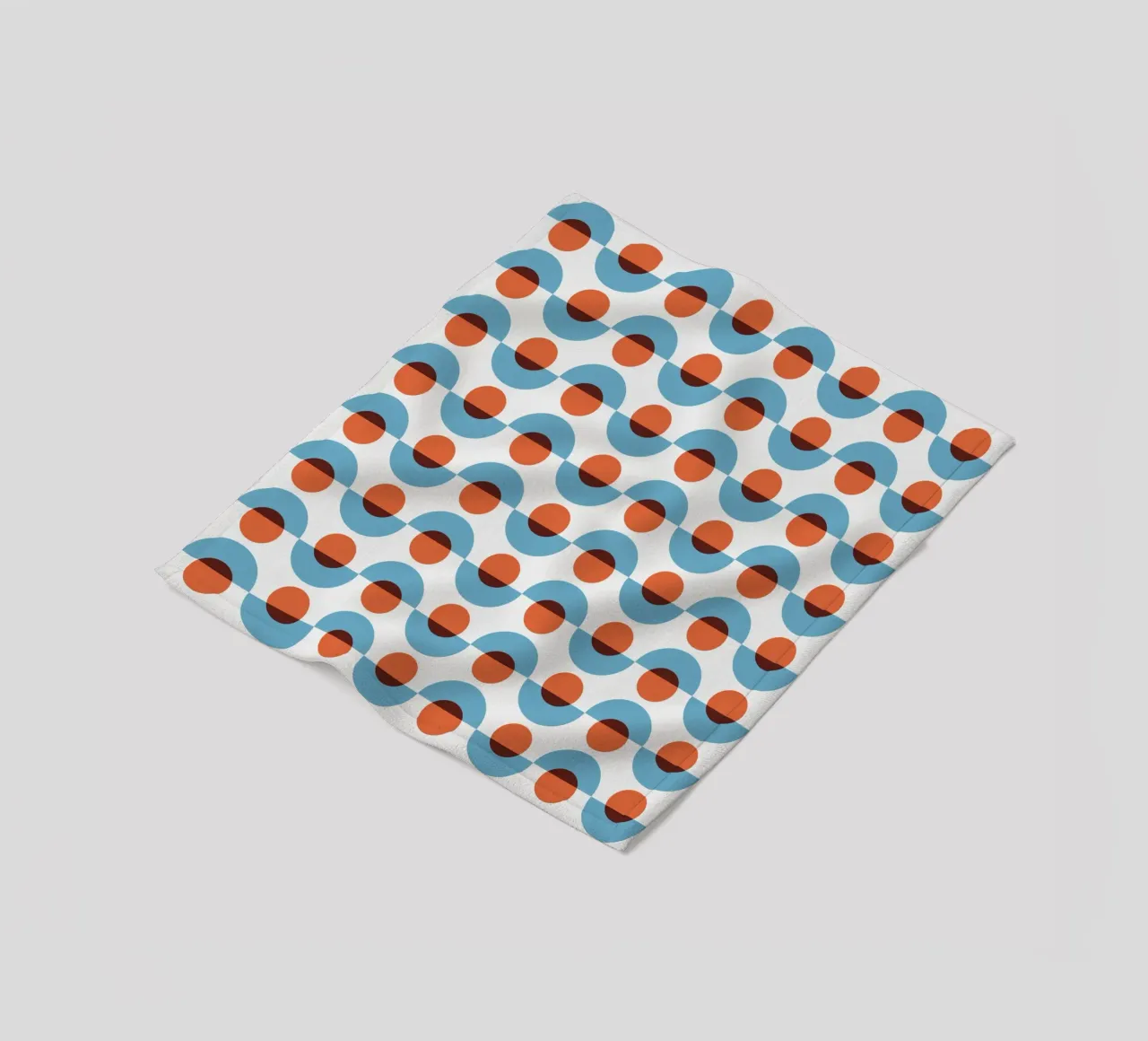 Up and down seamless geometry pattern fleece blanket by Little Dean