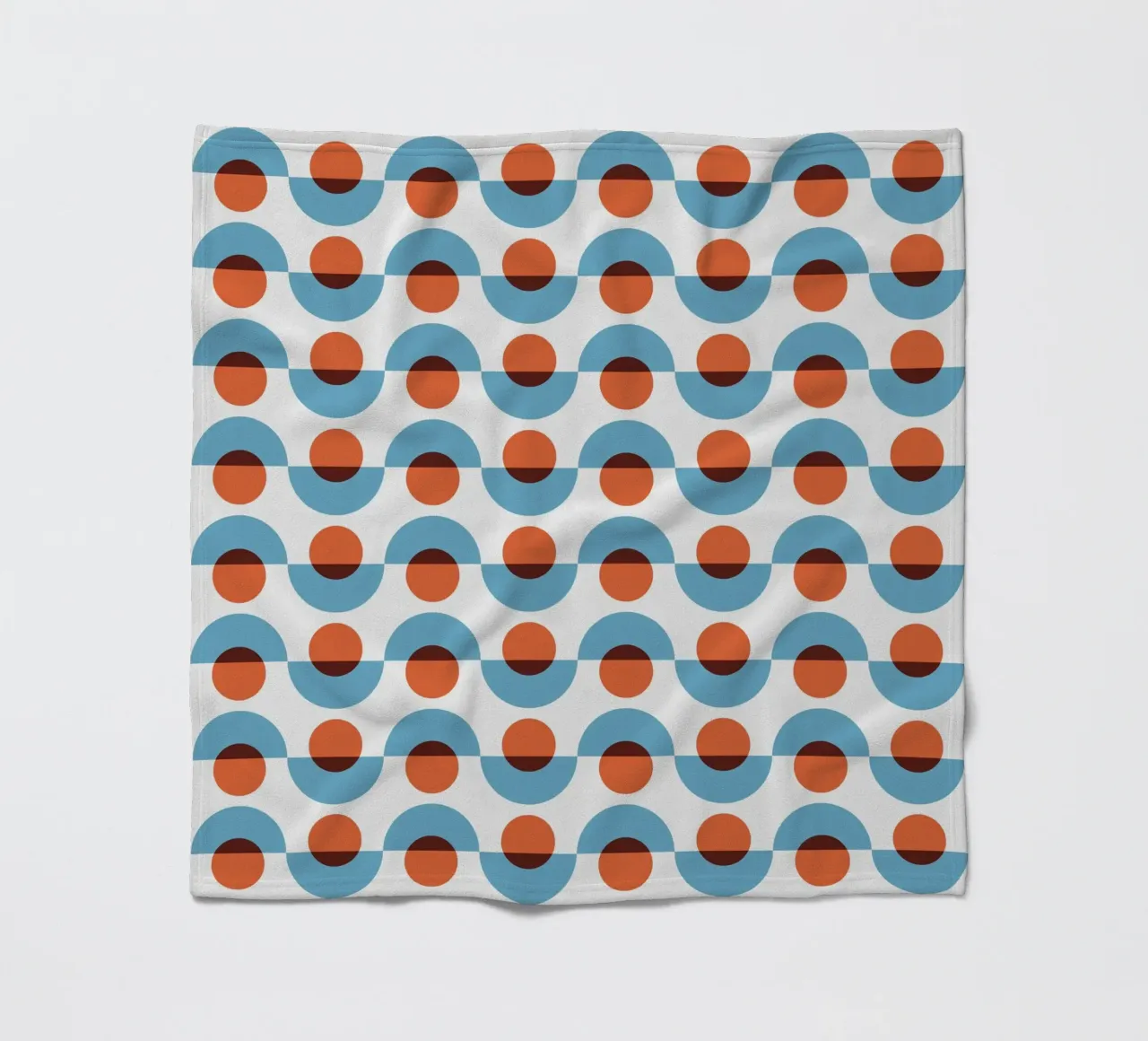 Up and down seamless geometry pattern fleece blanket by Little Dean