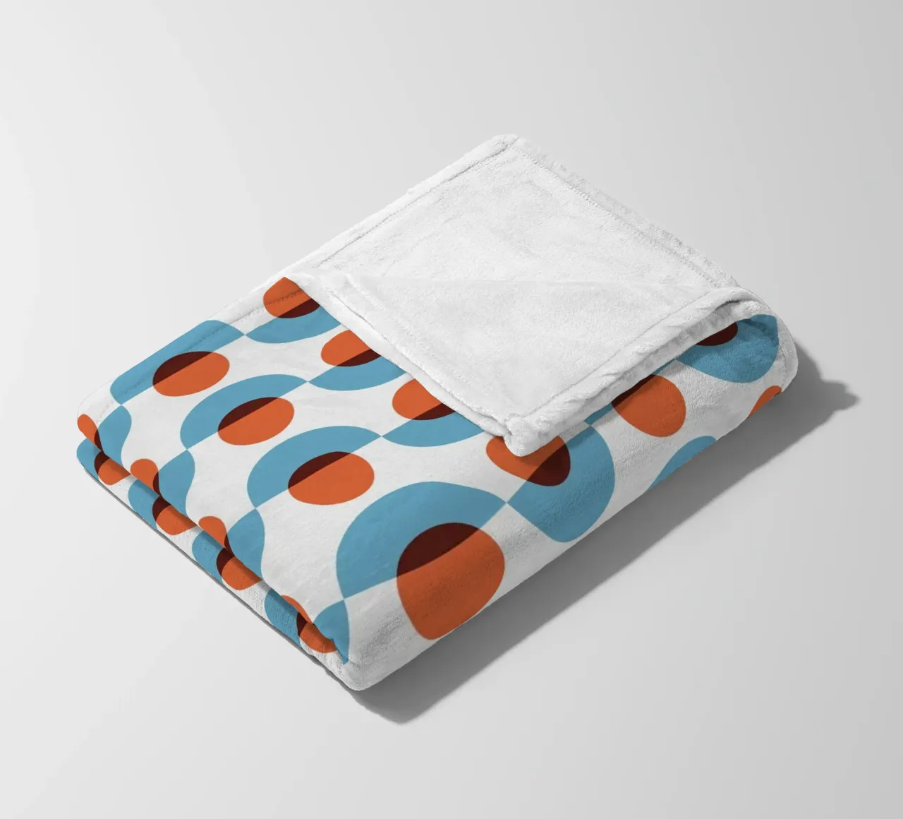 Up and down seamless geometry pattern fleece blanket by Little Dean