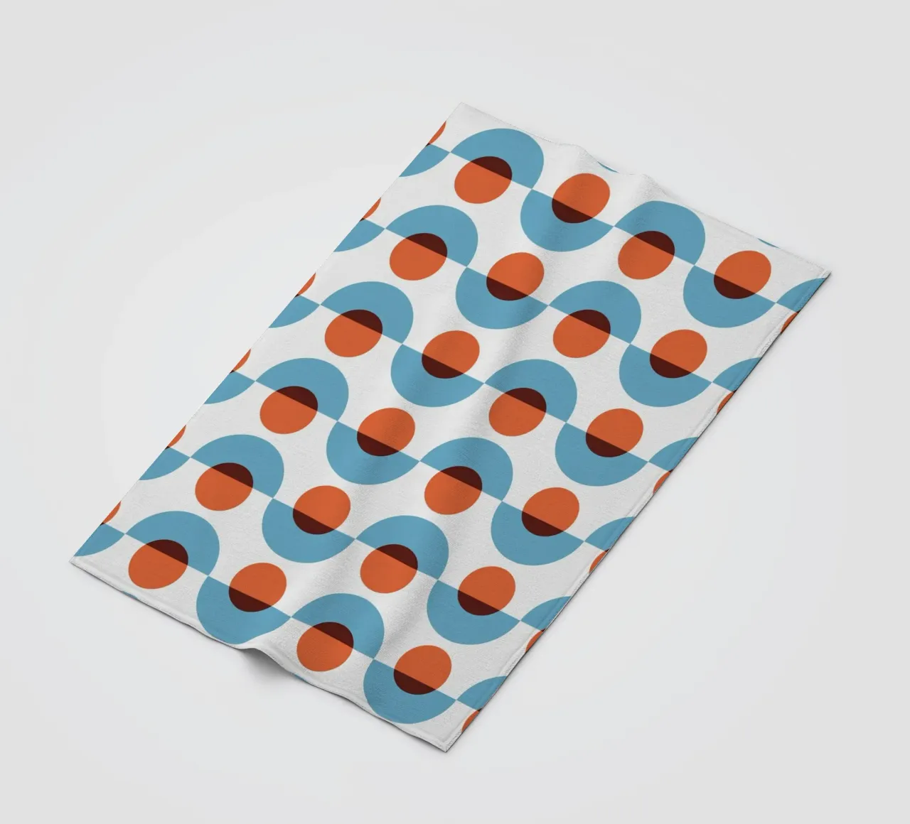 Up and down seamless geometry pattern fleece blanket by Little Dean