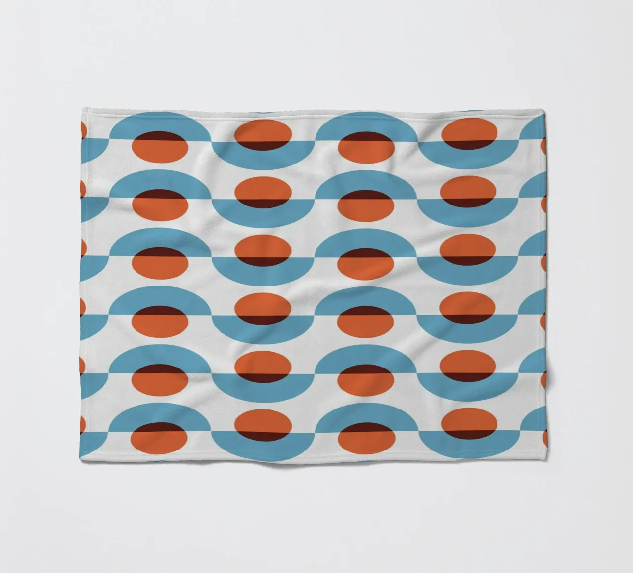 Up and down seamless geometry pattern fleece blanket by Little Dean