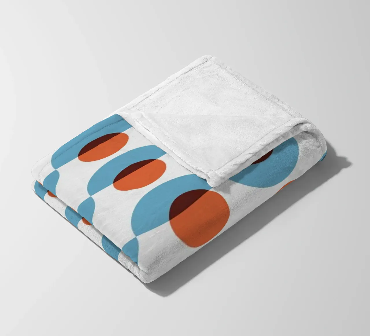 Up and down seamless geometry pattern fleece blanket by Little Dean