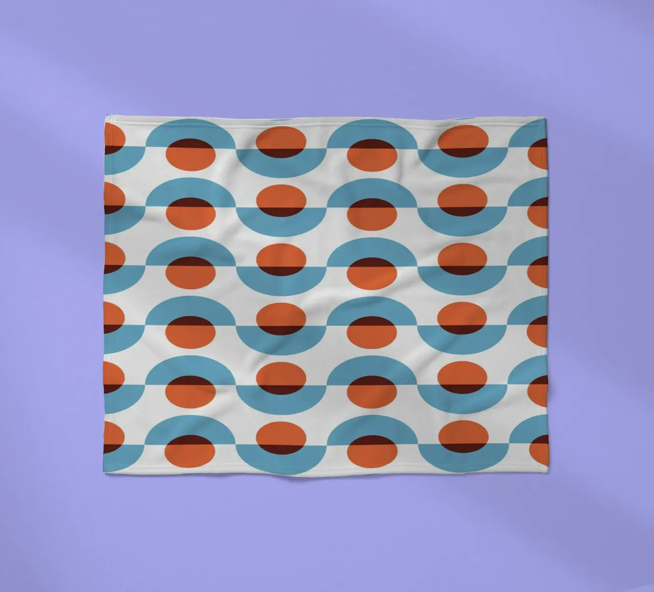 Up and down seamless geometry pattern fleece blanket by Little Dean