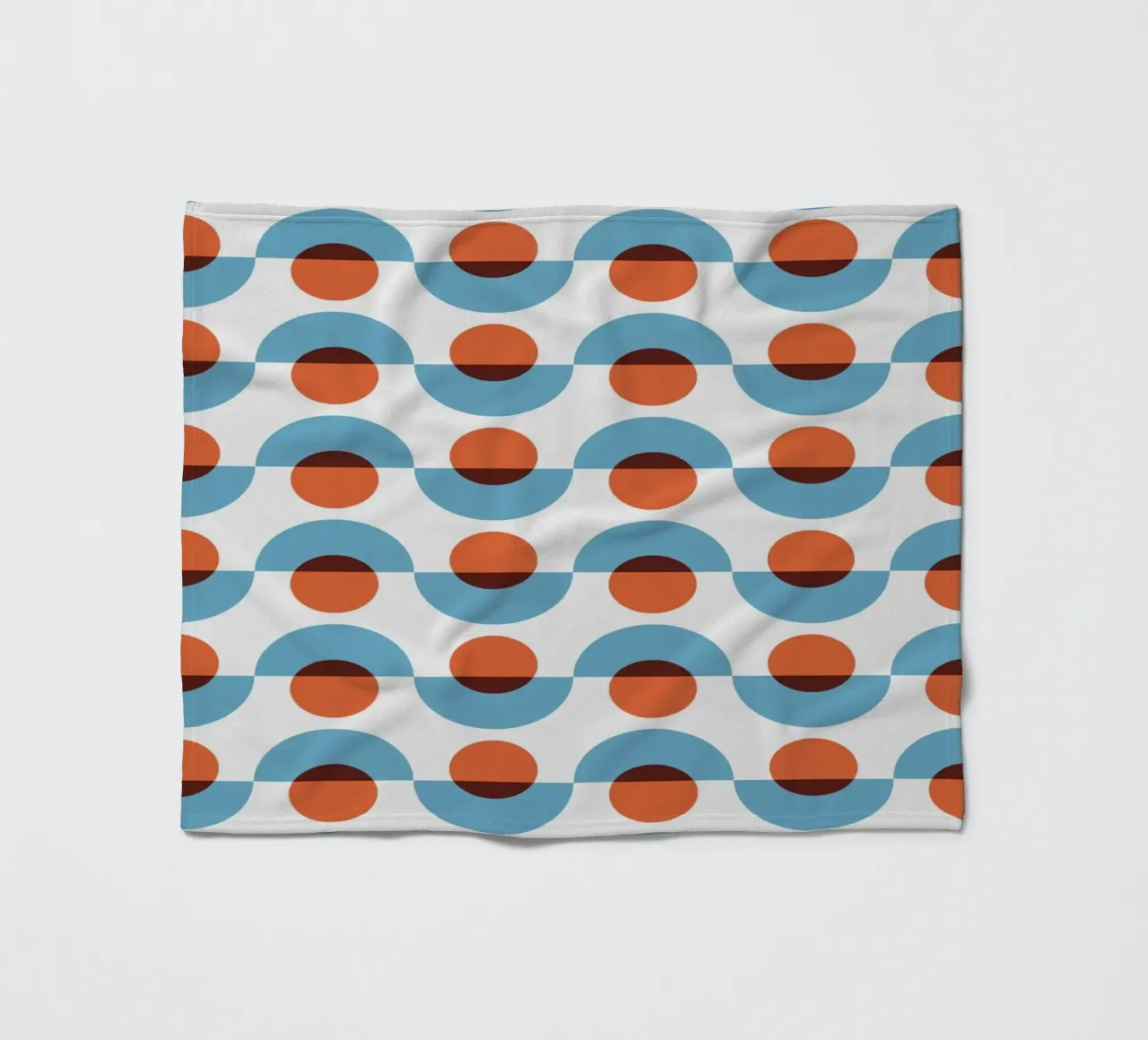 Up and down seamless geometry pattern fleece blanket by Little Dean