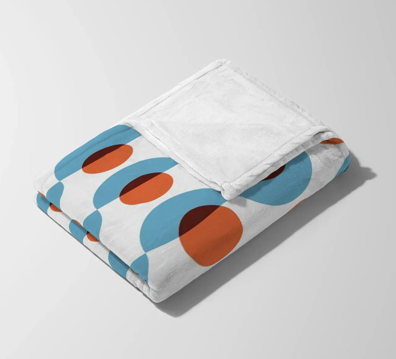 Up and down seamless geometry pattern fleece blanket by Little Dean
