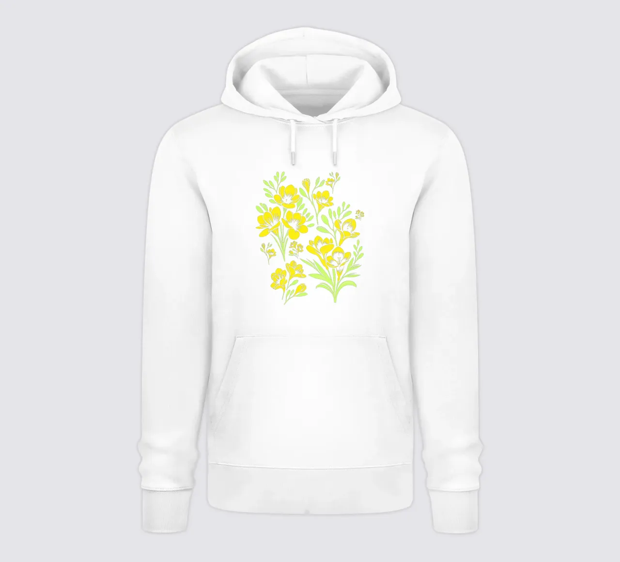 Fiori di fresia gialli felpa con cappuccio da SilverPegasus