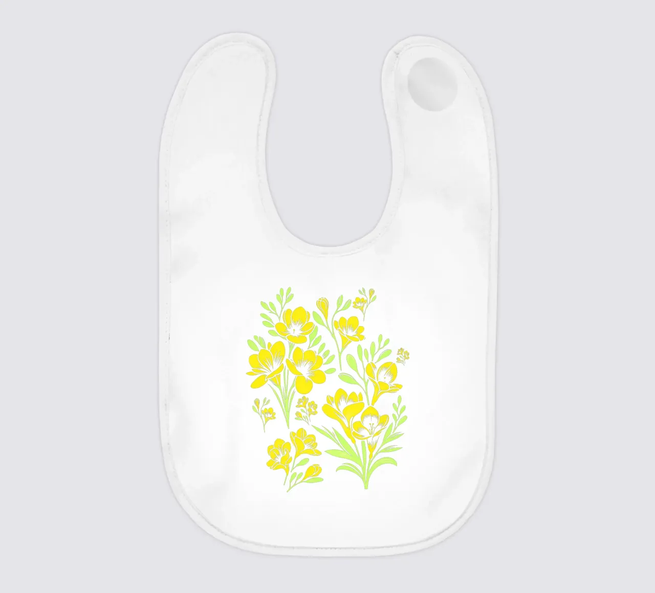 Fiori di fresia gialli bavaglino da SilverPegasus