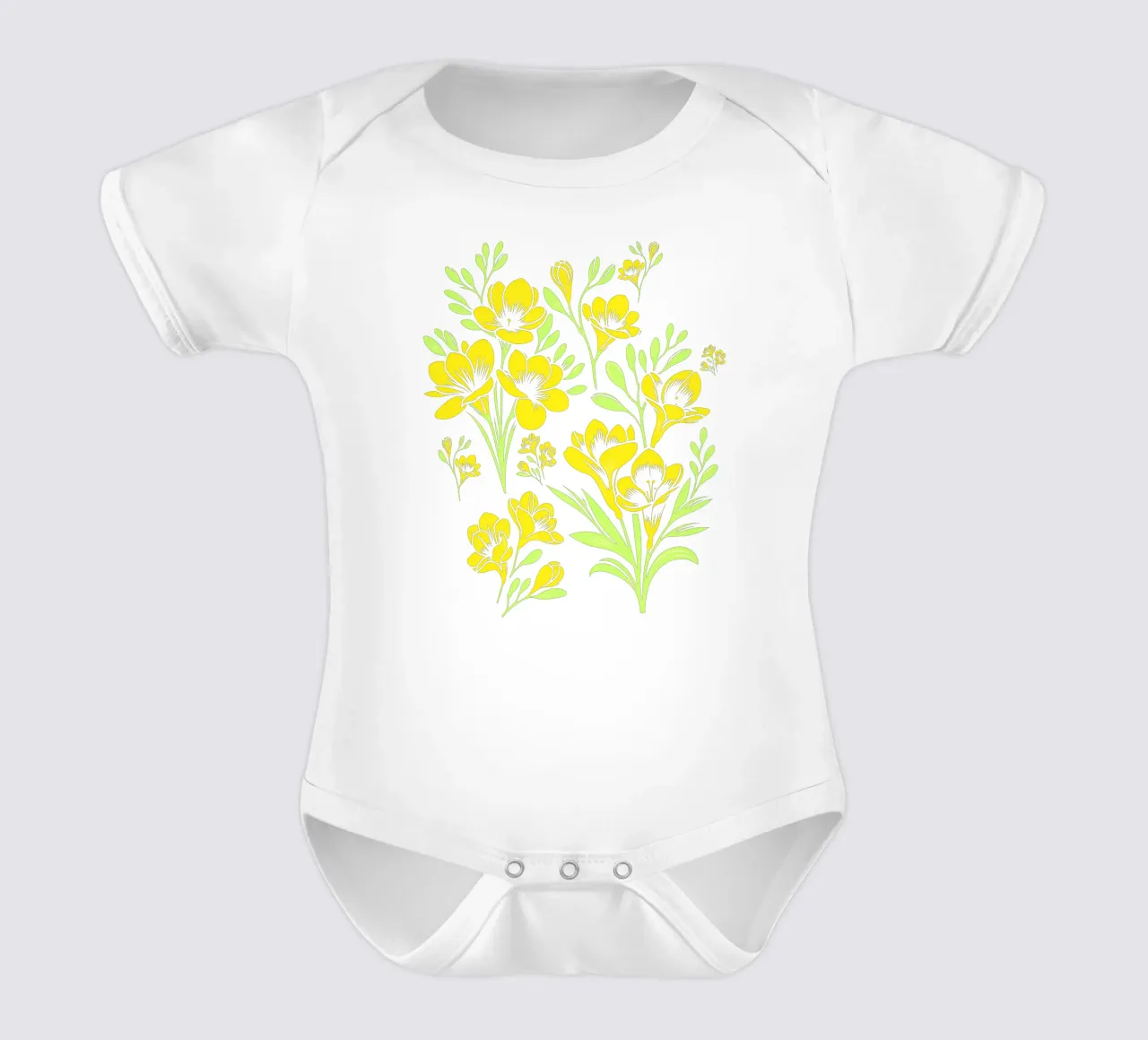 Fleurs de freesia jaune body bébé de SilverPegasus