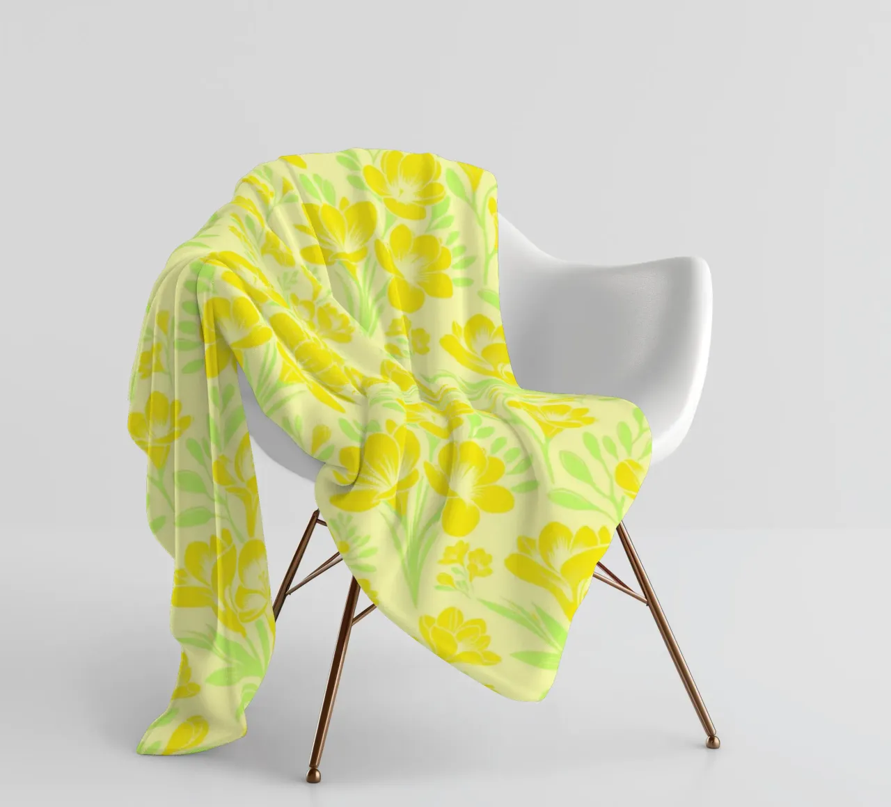 Fiori di fresia gialli coperta in pile da SilverPegasus