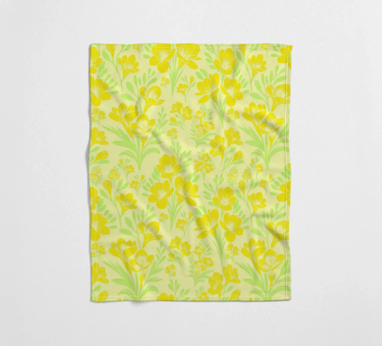 Fiori di fresia gialli coperta in pile da SilverPegasus