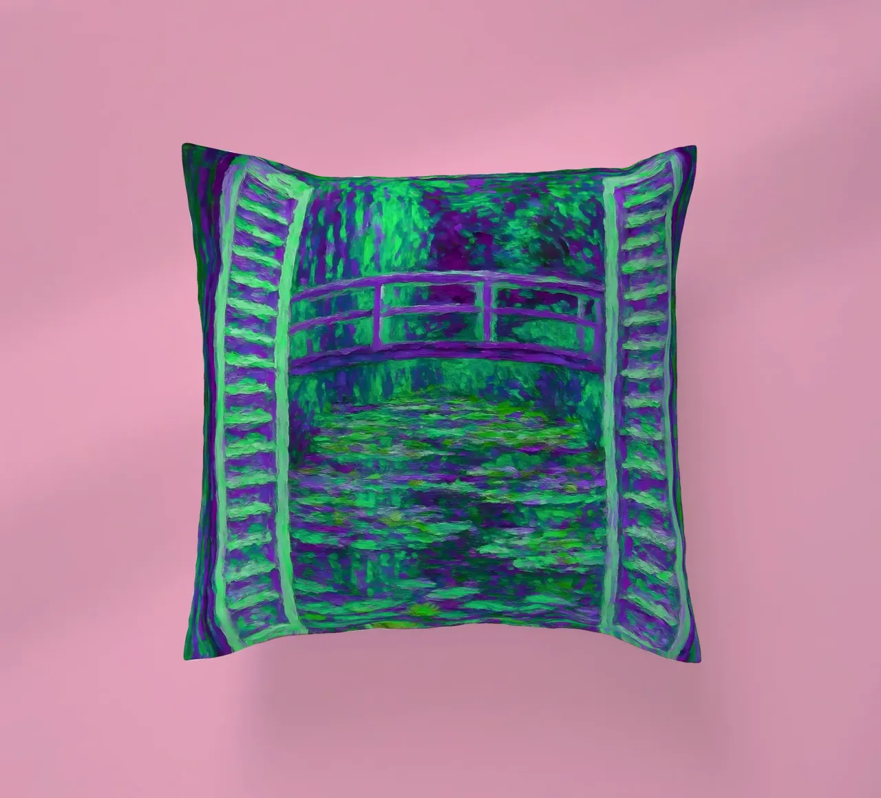 Nénuphar Vue sur l'étang Style Monet coussin de ARTOMATIC