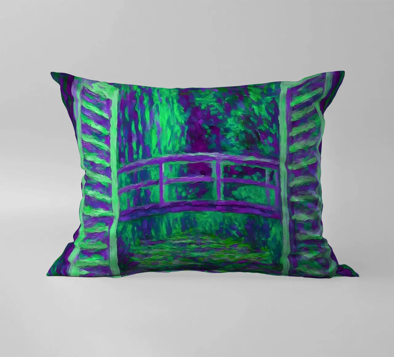 Nénuphar Vue sur l'étang Style Monet coussin de ARTOMATIC