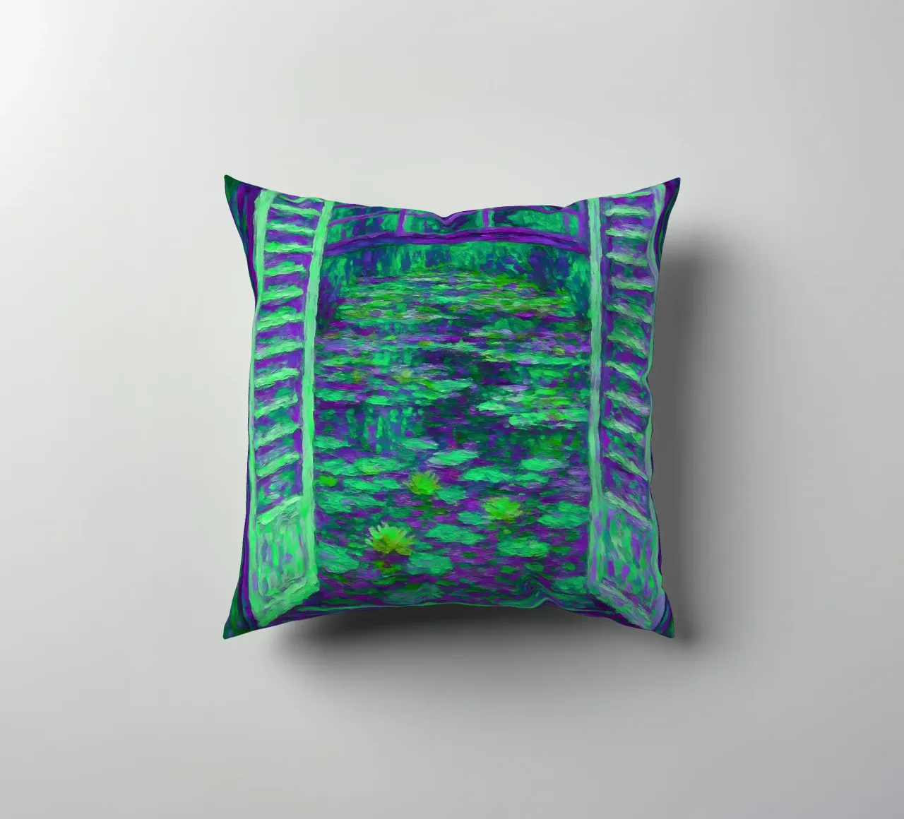 Nénuphar Vue sur l'étang Style Monet coussin de ARTOMATIC