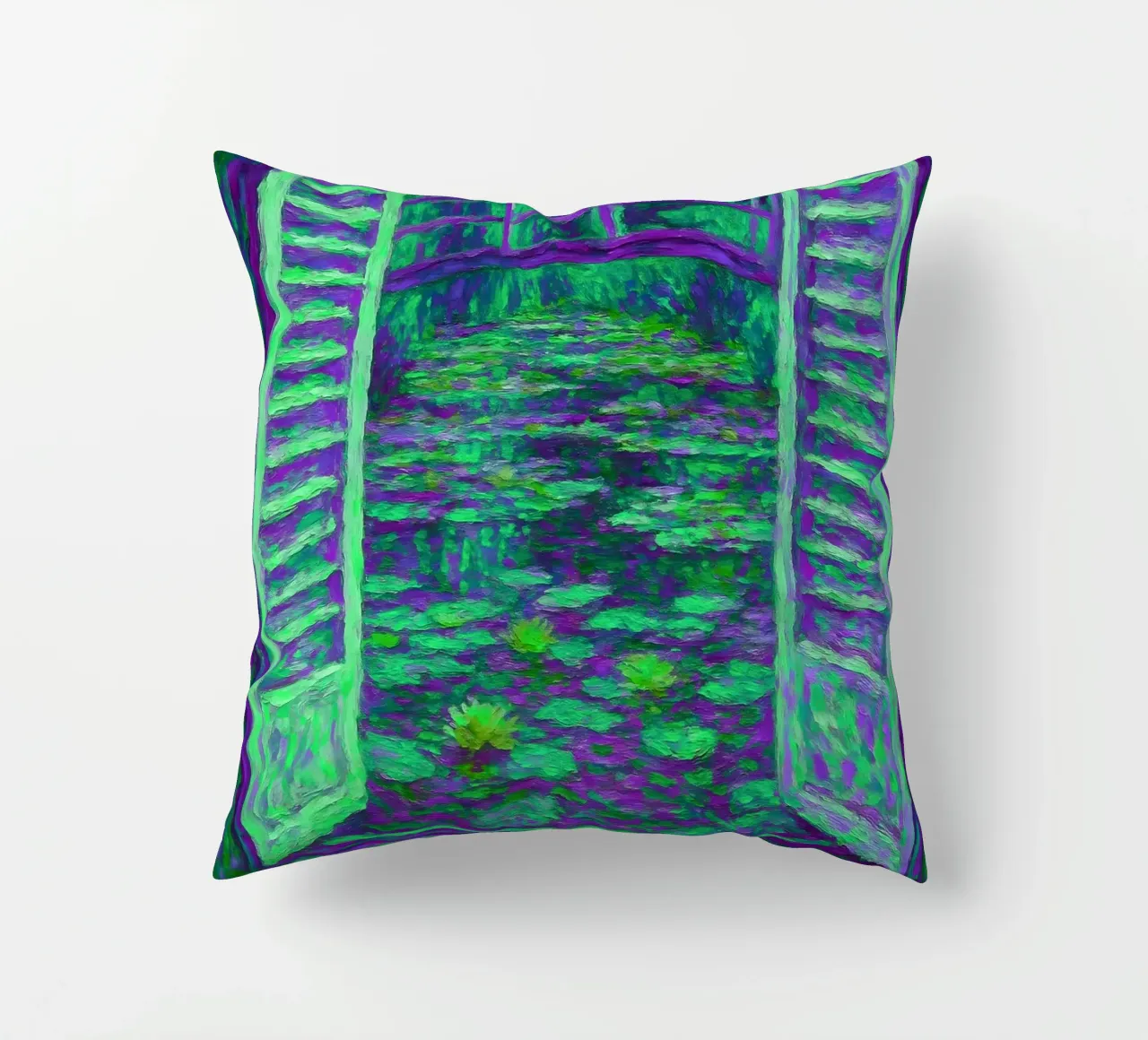 Nénuphar Vue sur l'étang Style Monet coussin de ARTOMATIC