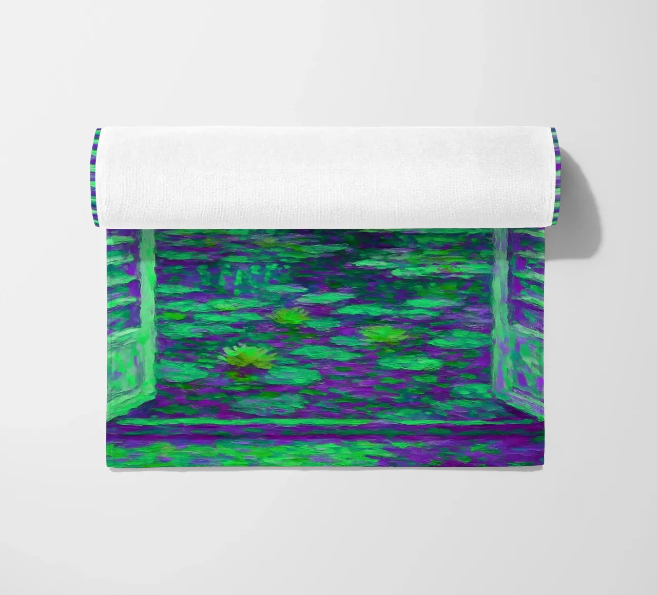 Nénuphar Vue sur l'étang Style Monet serviette de plage de ARTOMATIC