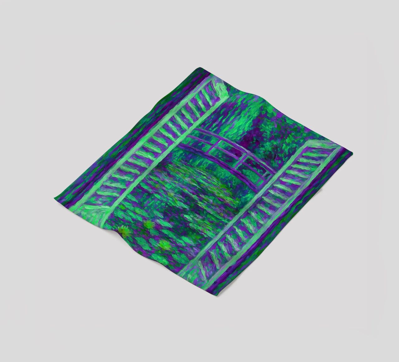 Vista sullo stagno delle ninfee Stile Monet coperta in pile da ARTOMATIC