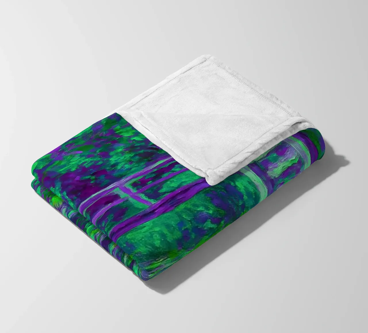 Nénuphar Vue sur l'étang Style Monet plaid polaire de ARTOMATIC