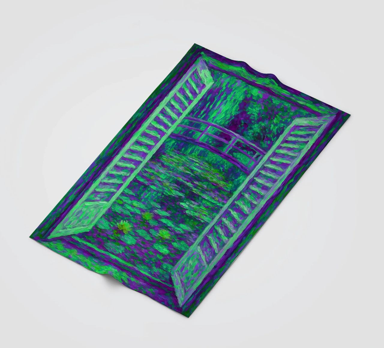 Vista sullo stagno delle ninfee Stile Monet coperta in pile da ARTOMATIC