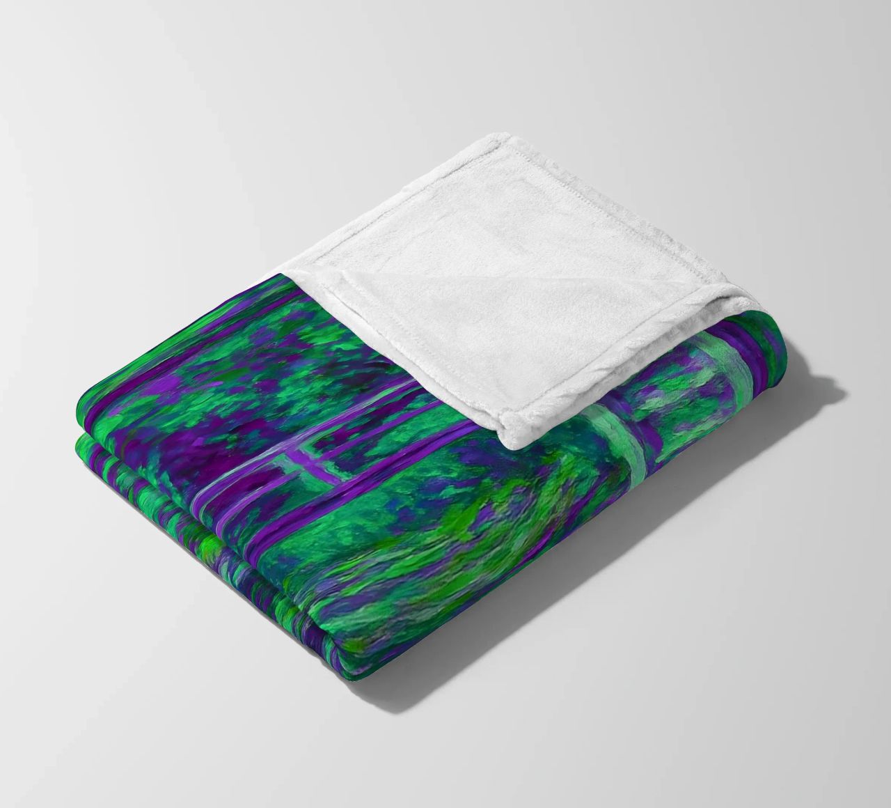 Vista sullo stagno delle ninfee Stile Monet coperta in pile da ARTOMATIC