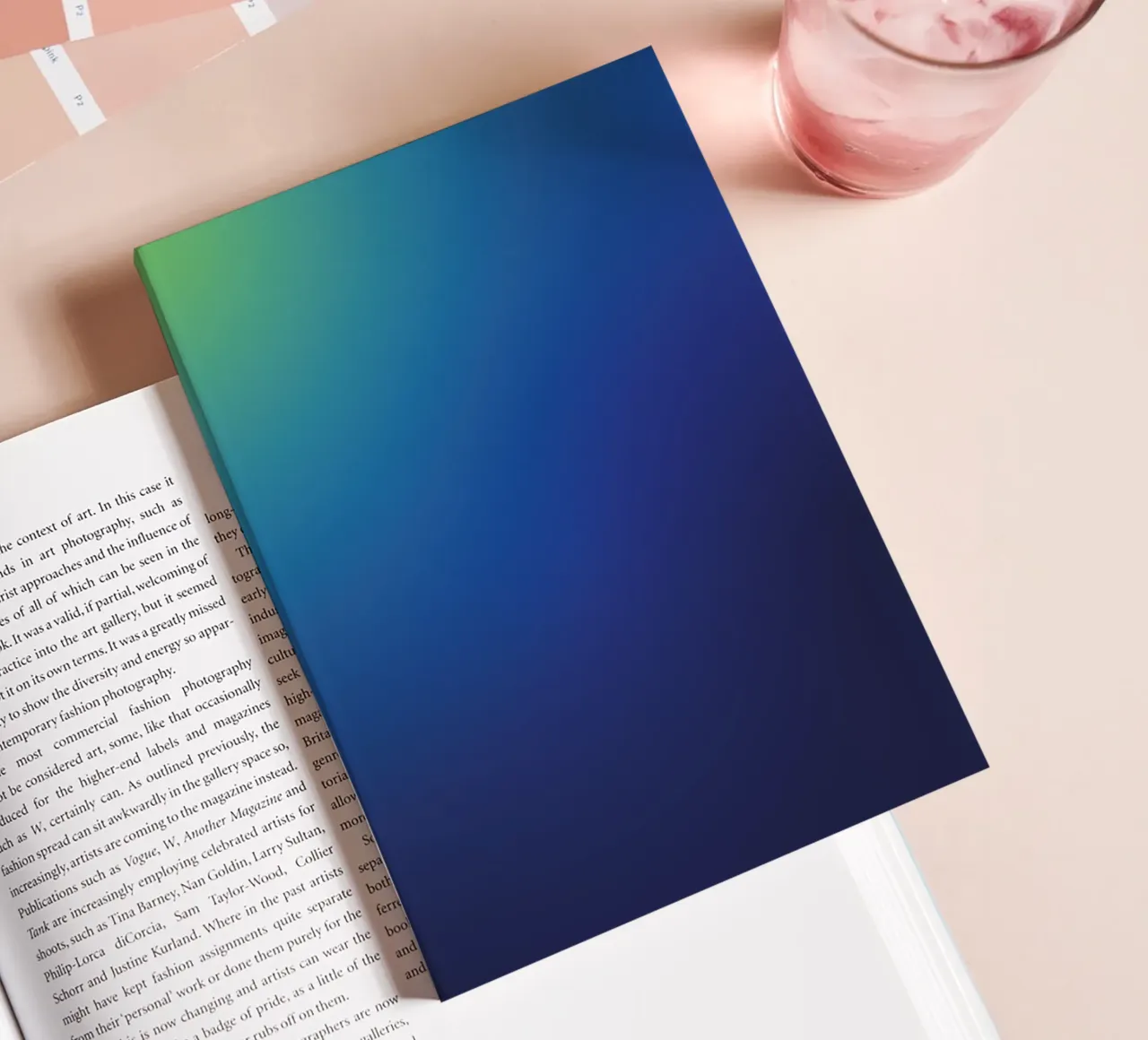 Gentle colour gradient Aurora Borealis notebook by Katja Stehle Design