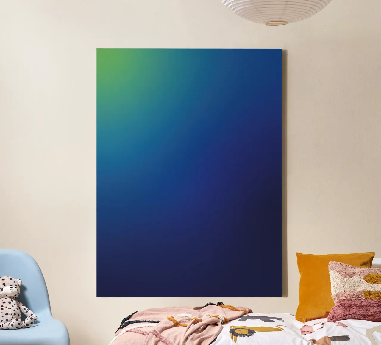 Zacht kleurverloop Aurora Borealis canvas van Katja Stehle Design